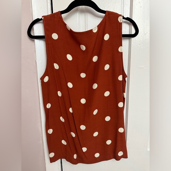 JUST - calia top - orange with polka dots - sustainable fashion - Picture 2 of 7